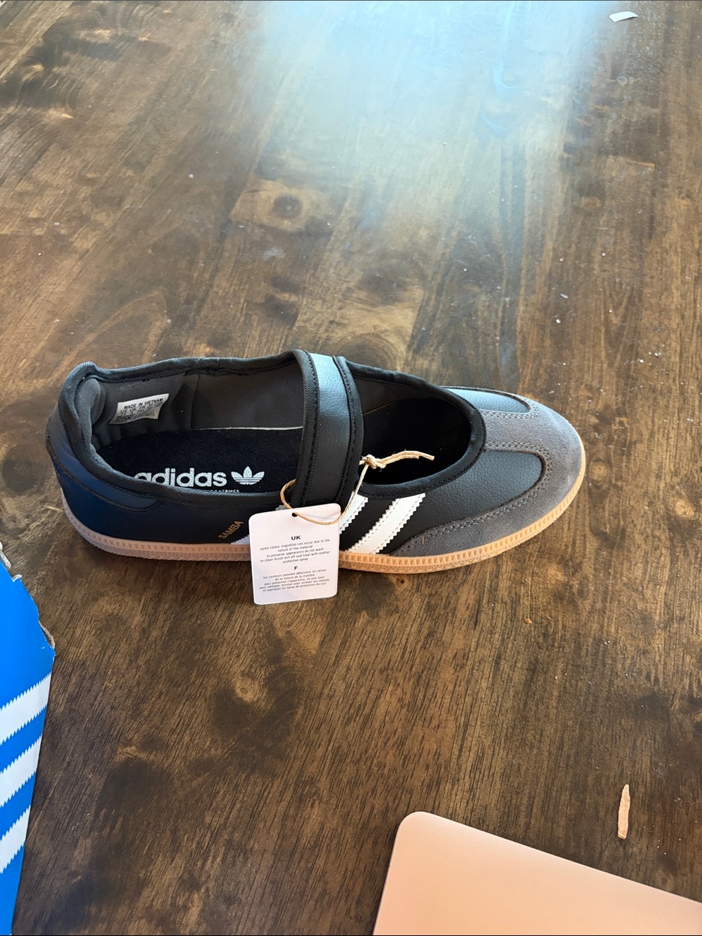 adidas Samba Black White Gum Sole Mary Jane Athletic Shoe - Picture 6 of 13